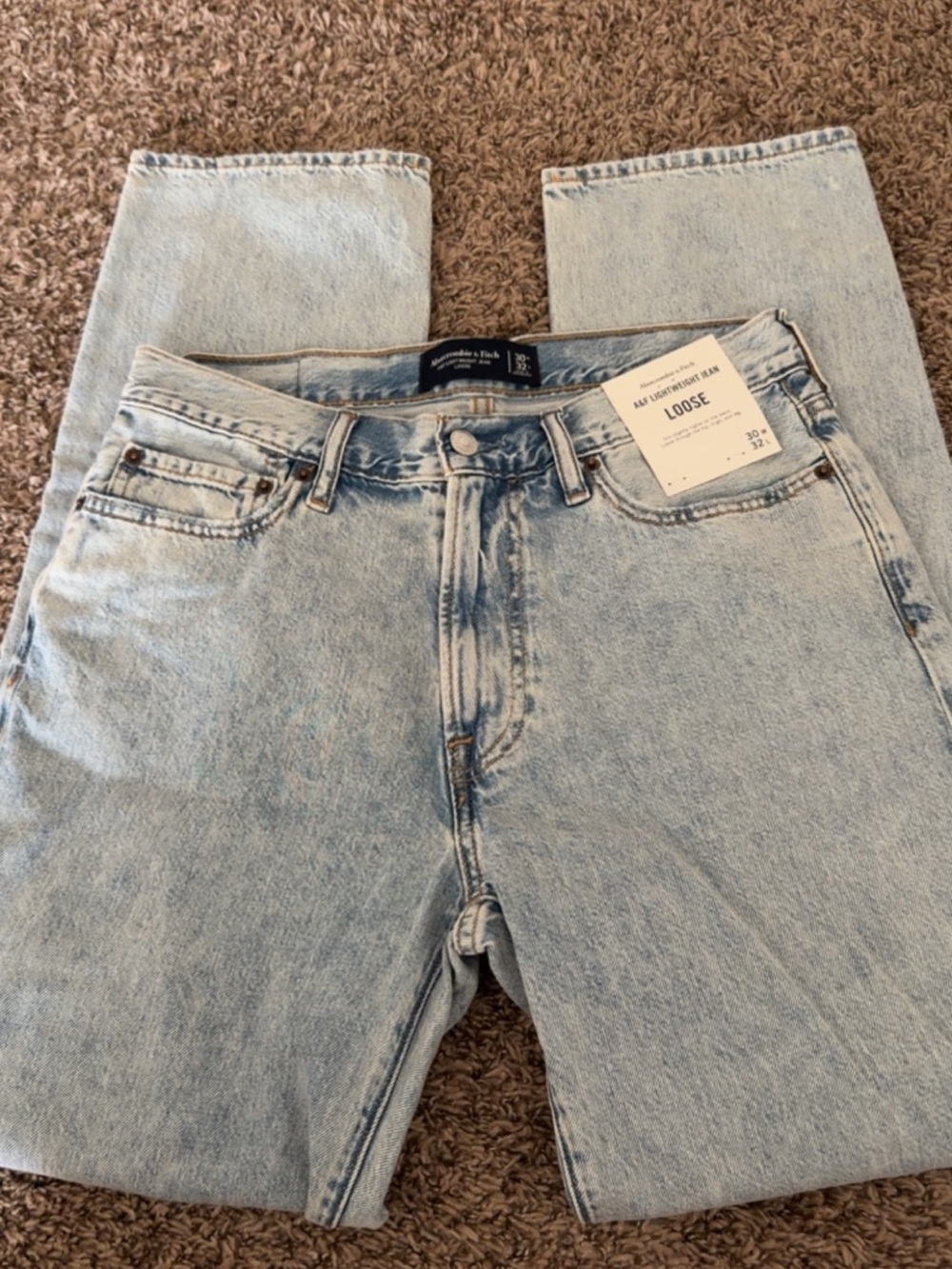 Abercrombie & Fitch Light Blue Relaxed Men's Jeans